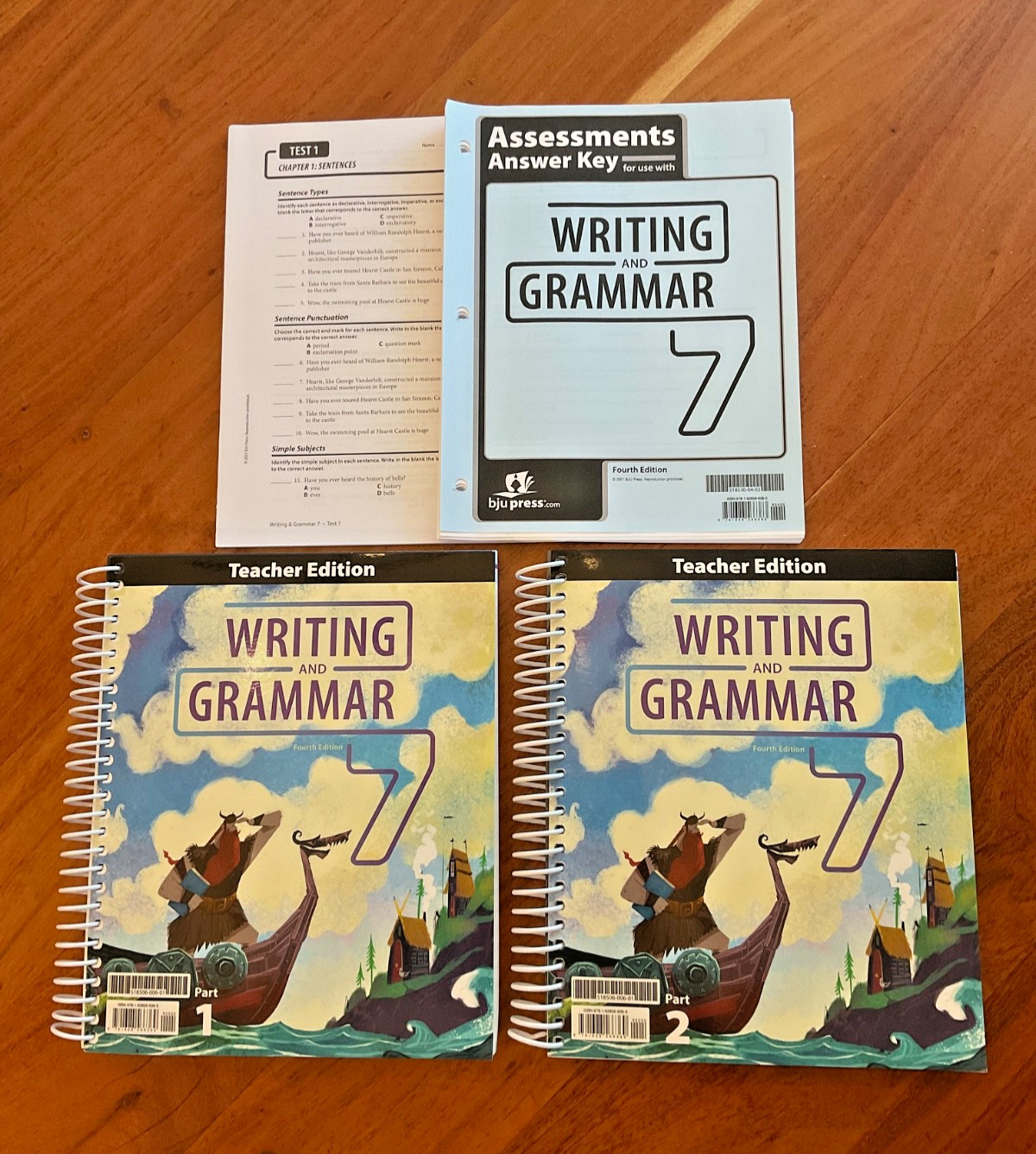 BJU Press Writing & Grammar 7 Teacher’s Guides Student Test & Answer Key