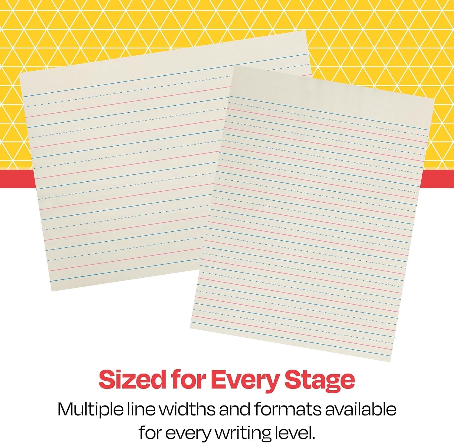 Zaner-Bloser 8×10.5 Handwriting Paper: 1/2 Inch Rule for Grade 3 – 500 Sheets