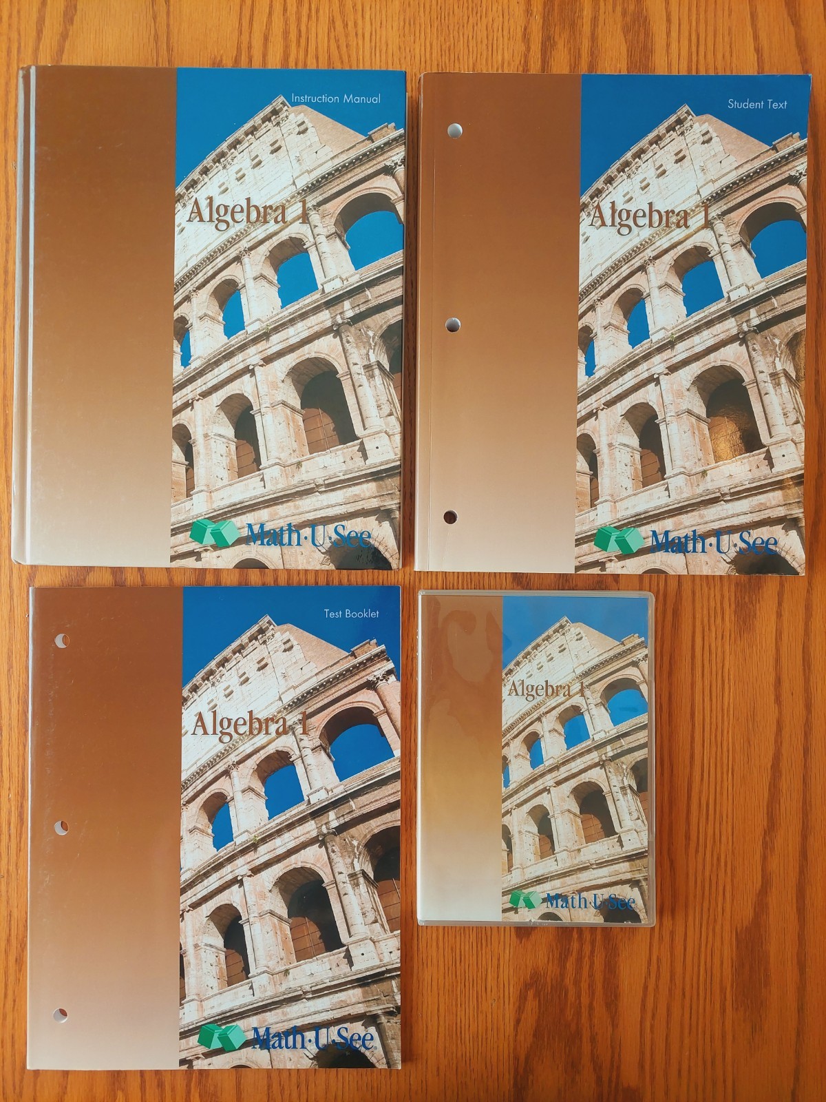 Math-U-See Algebra 1, SET: Teacher Manual, Student Text, Tests, & DVD’s–VG