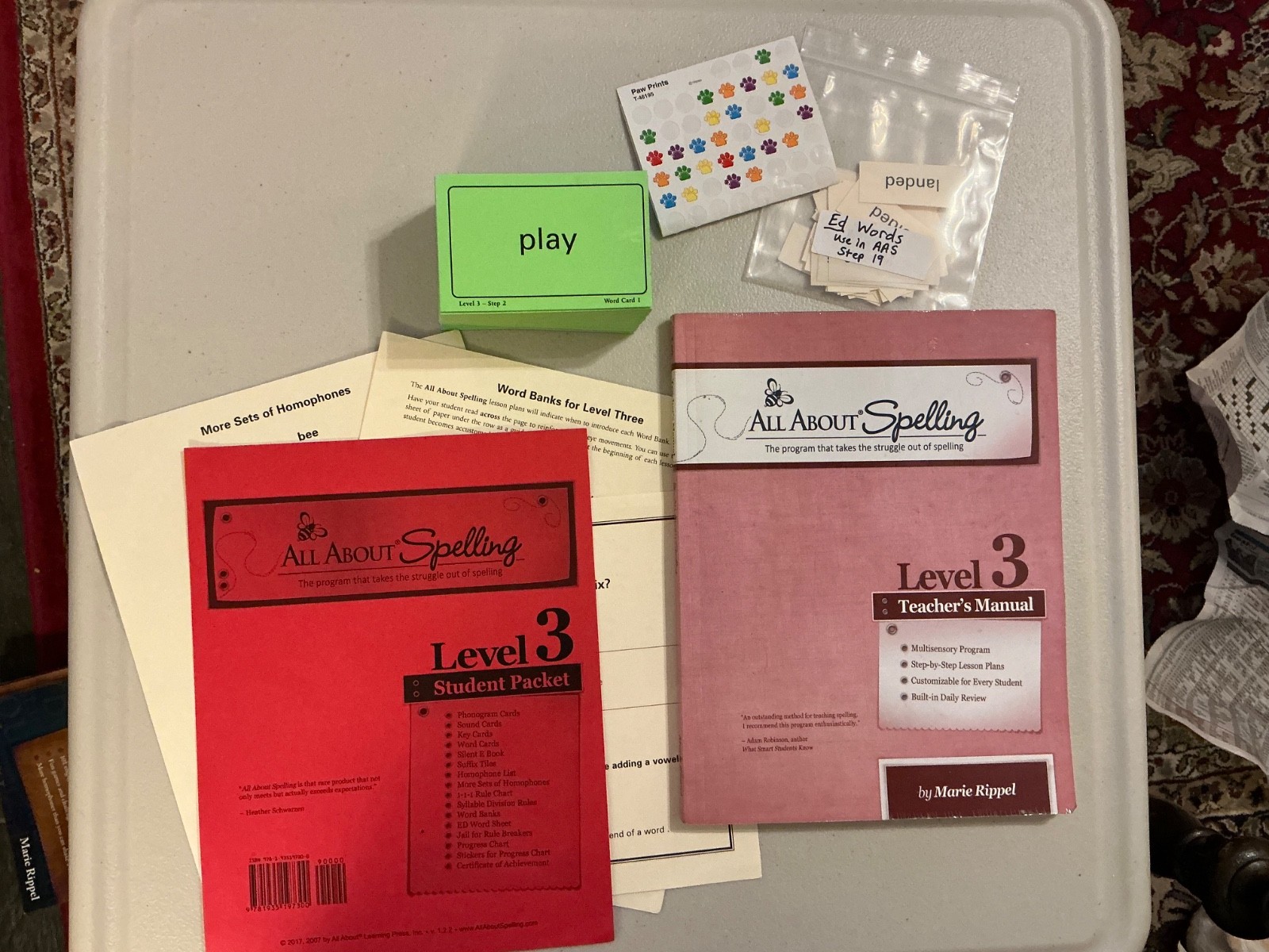 All About Spelling Level 3 + Free BONUS All About Homophones! Black & White Ed.