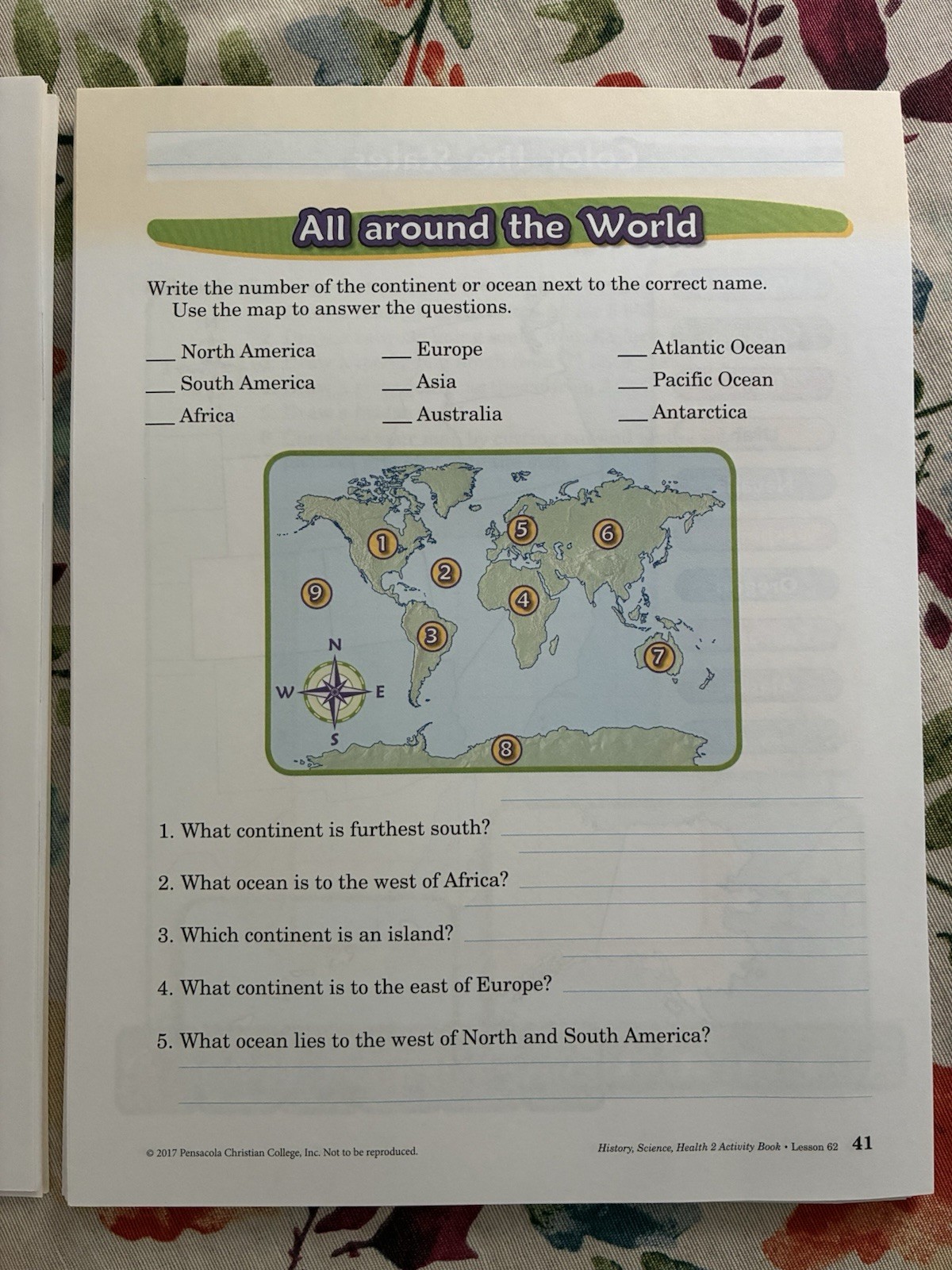 Abeka 2nd Grade Student History Science Health Activity Book New