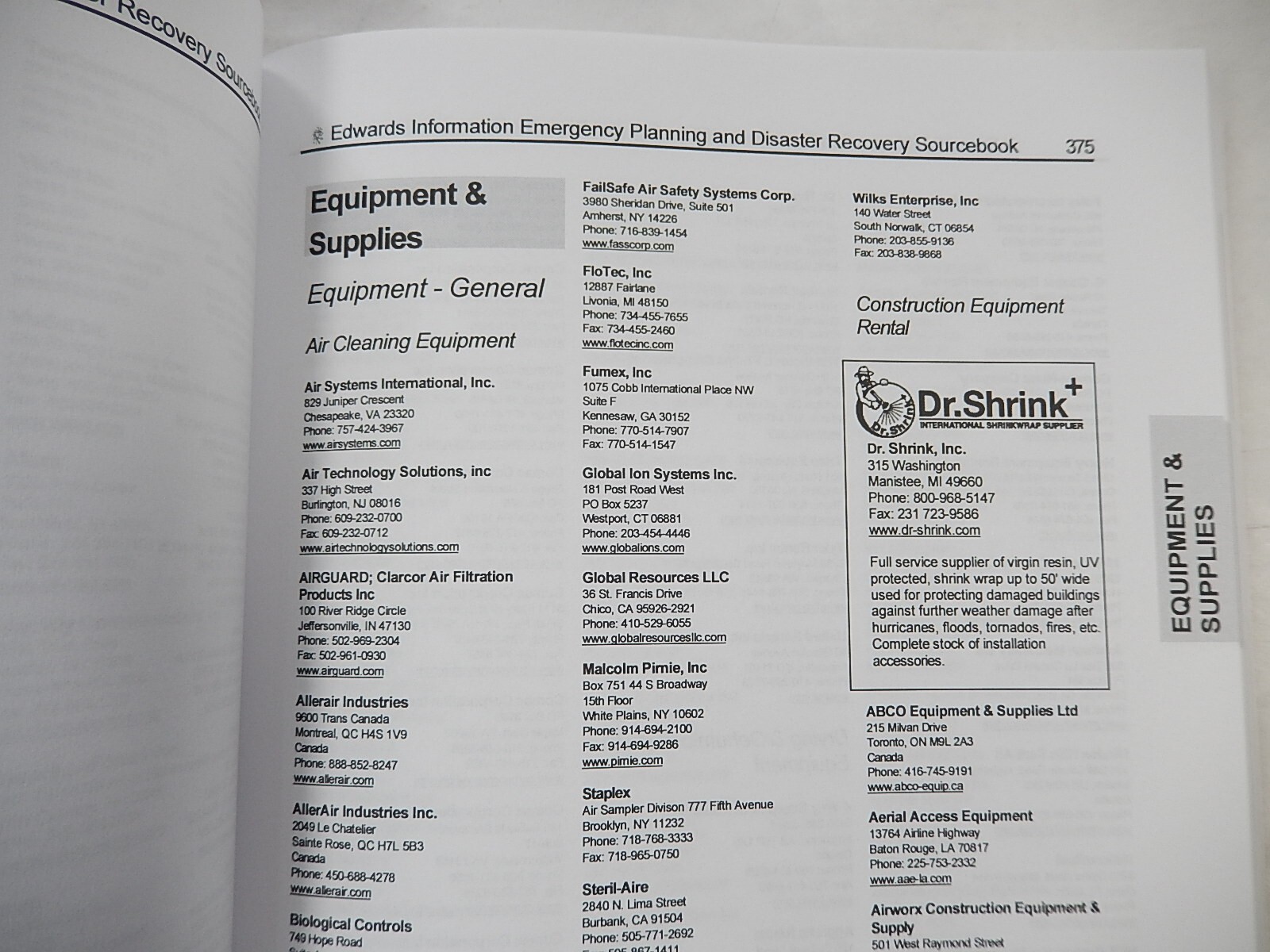 Emergency Planning and Disaster Recovery Sourcebook, 2013, 20th Edition, Edwards