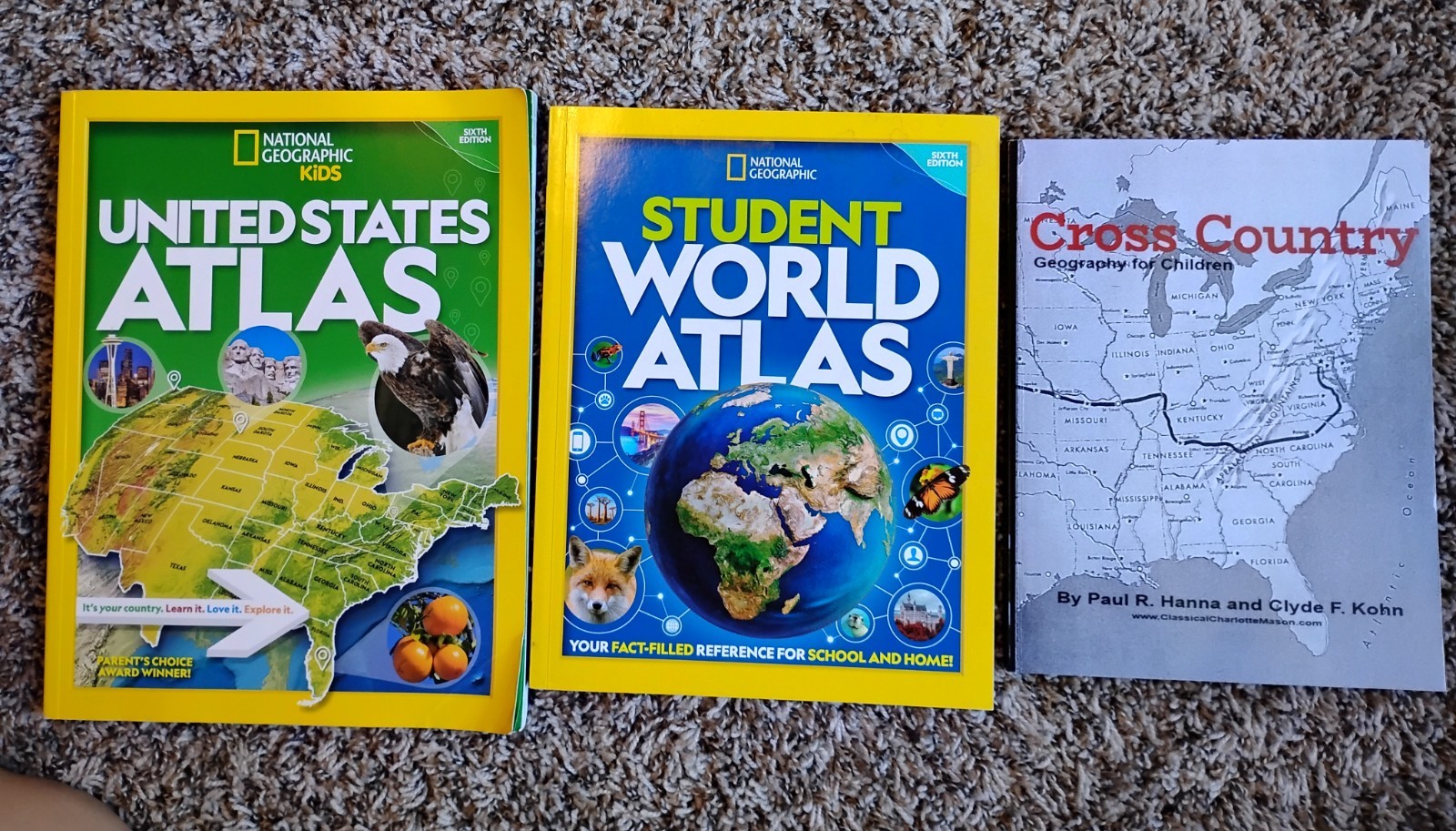 Alveary Geography Grade 2-3 Cross Country, World and US Atlas