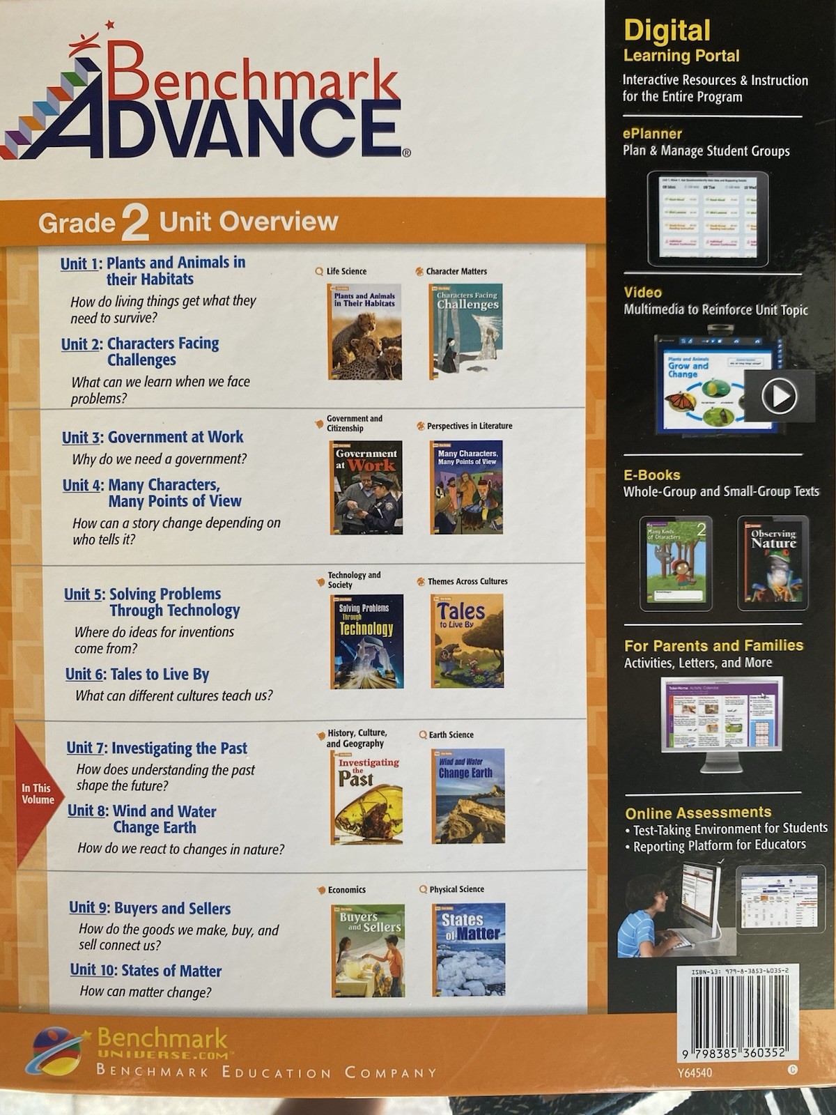 Benchmark Advance Grade 2 Teacher Resource System Florida B.E.S.T. Complete Set