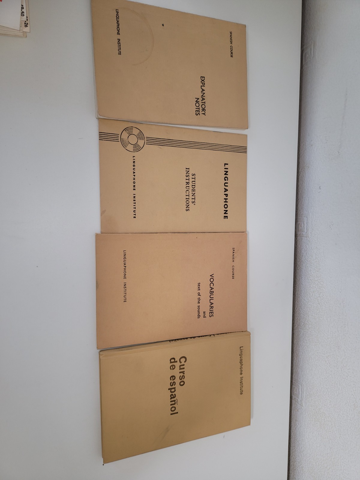 Linguaphone Spanish Course Complete 16 x 45RPM Records Books & Carry Case Vintag