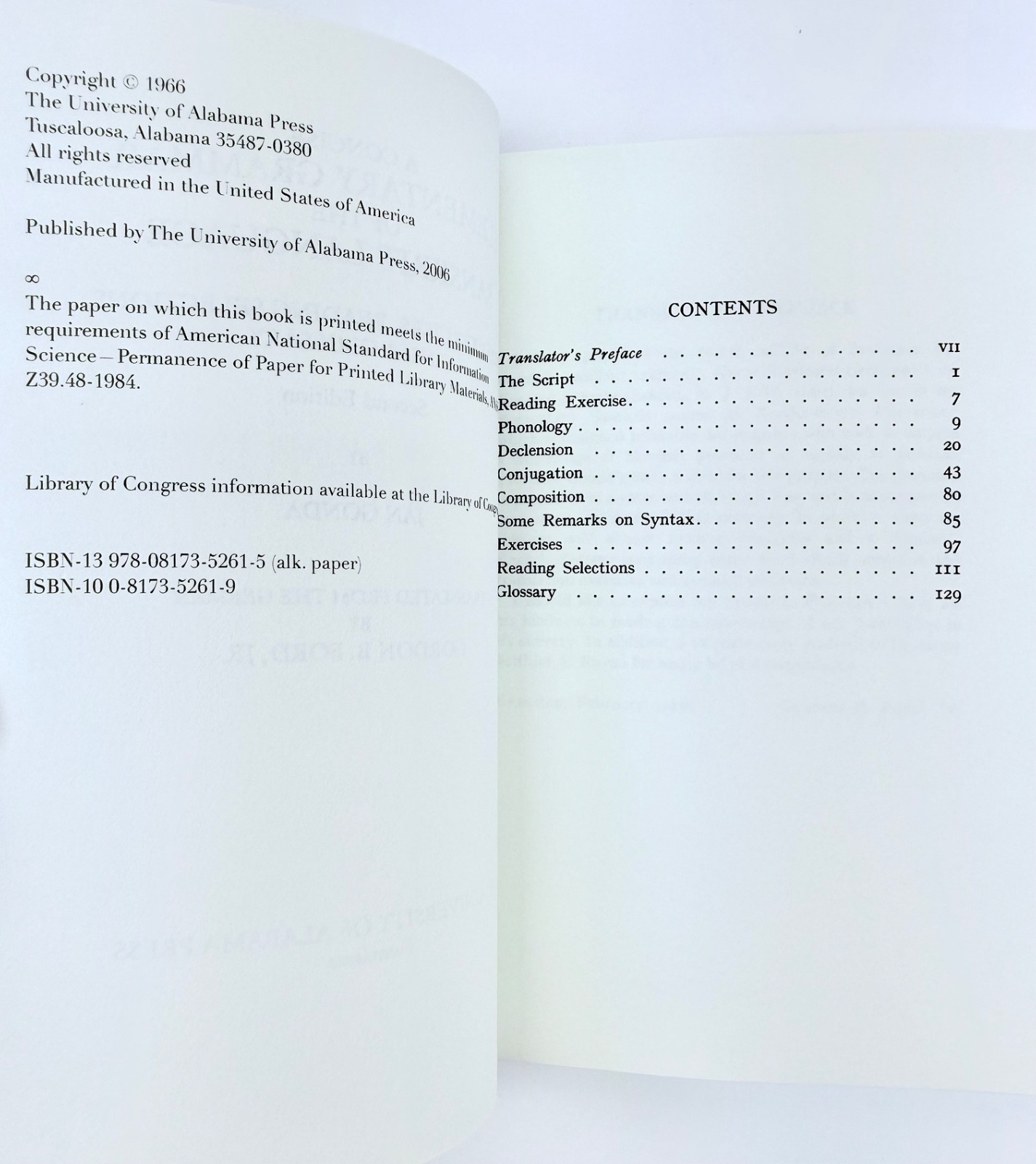 A Concise Elementary Grammar of the Sanskrit Language by Jan Gonda