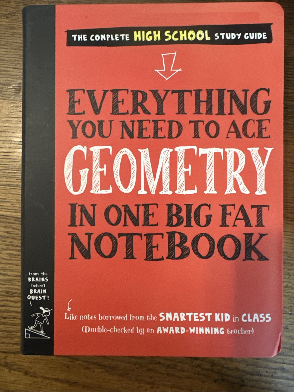 4 Books Big Fat Notebook High School Chemistry Geometry Biology Algebra NEW