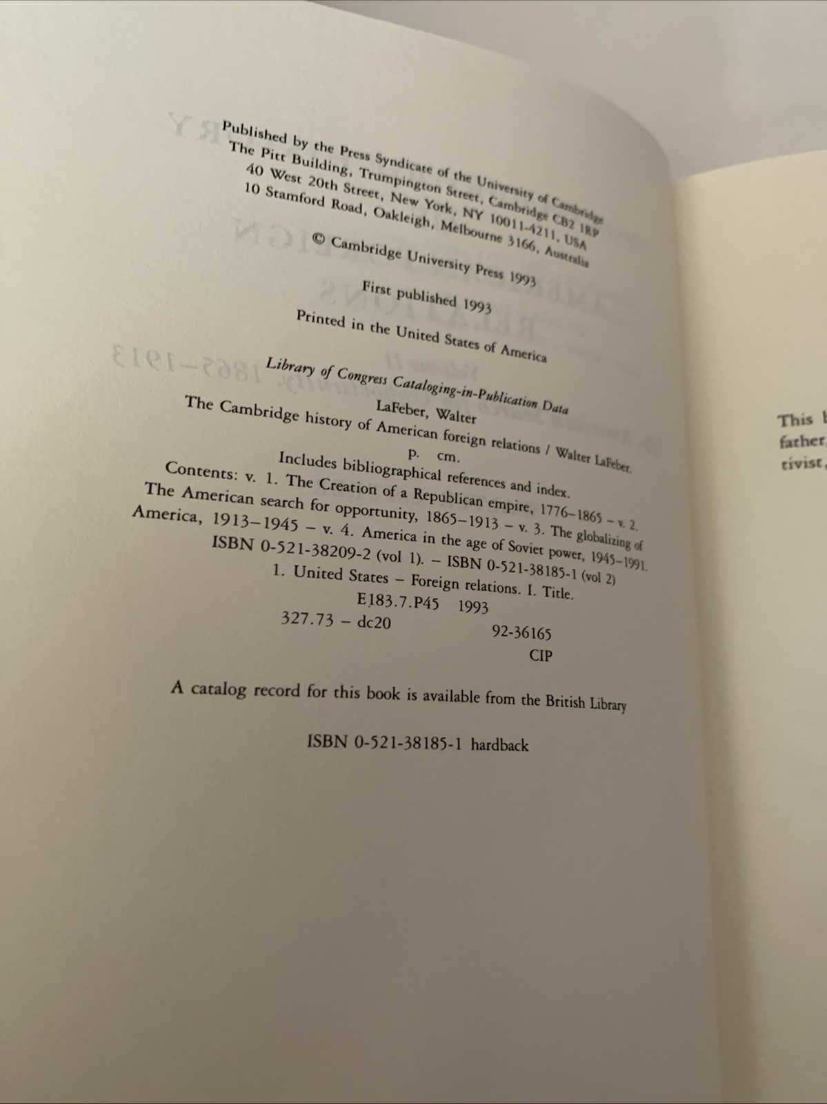 The Cambridge History of American Foreign Relations: Volume 2 (Cambridge Hist…