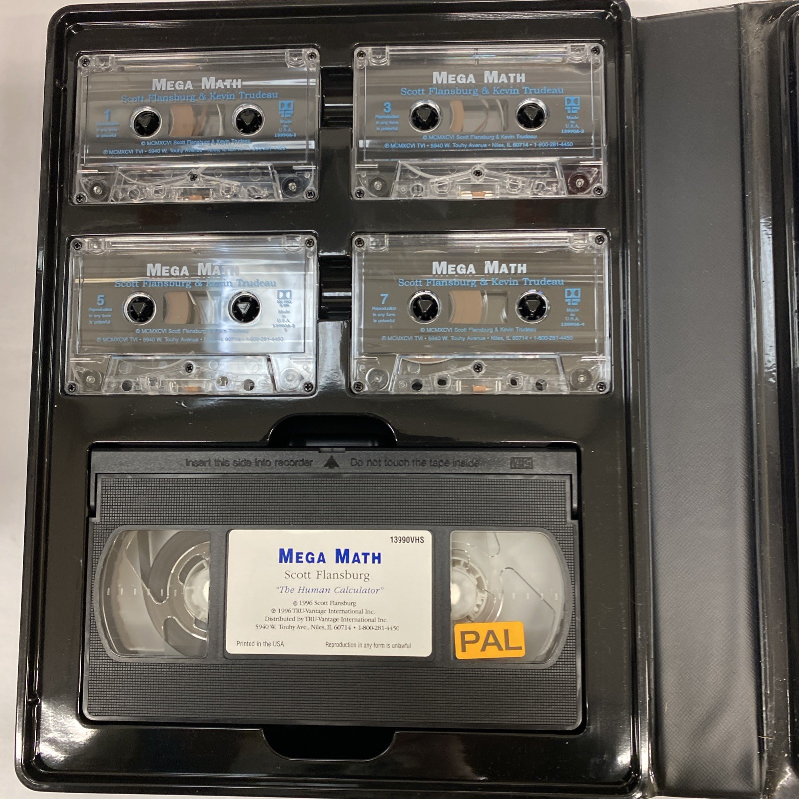 Mega Math Cassettes VHS Workbook Scott Flansburg & Kevin Trudeau Box Set M1