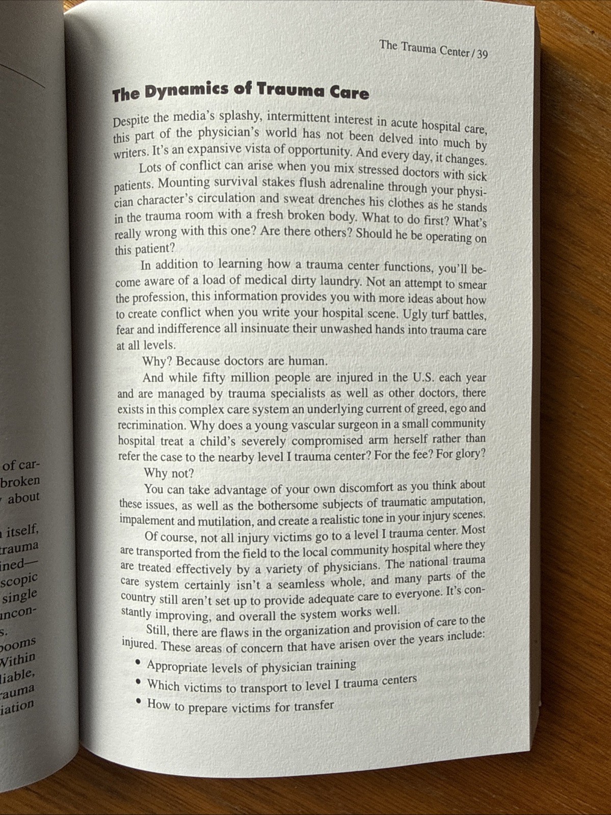 Body Trauma : A Writers Guide to Wounds , Page, David W Inscribed Signed PB 1996