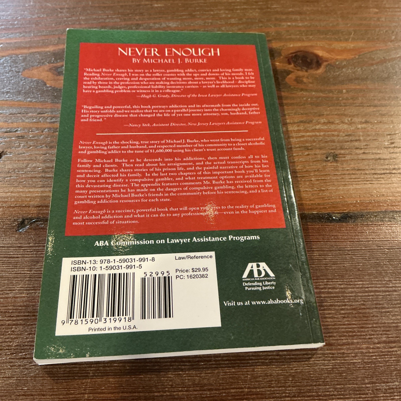 Never Enough: One Lawyer’s True Story of How He Gambled His Career Away PB Good