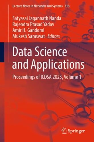 Data Science and Applications: Proceedings of ICDSA 2023, Volume 1 by Nanda: New