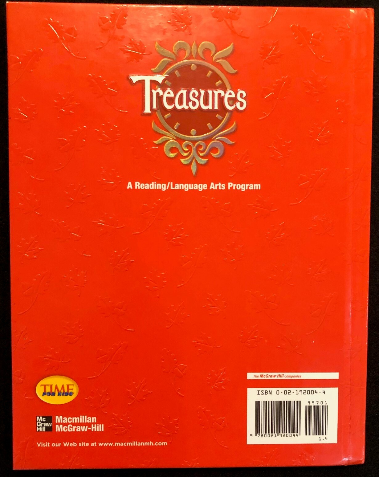 1st Grade – TREASURES – Reading/Language Arts Curriculum, Level 1.4 (1 book)
