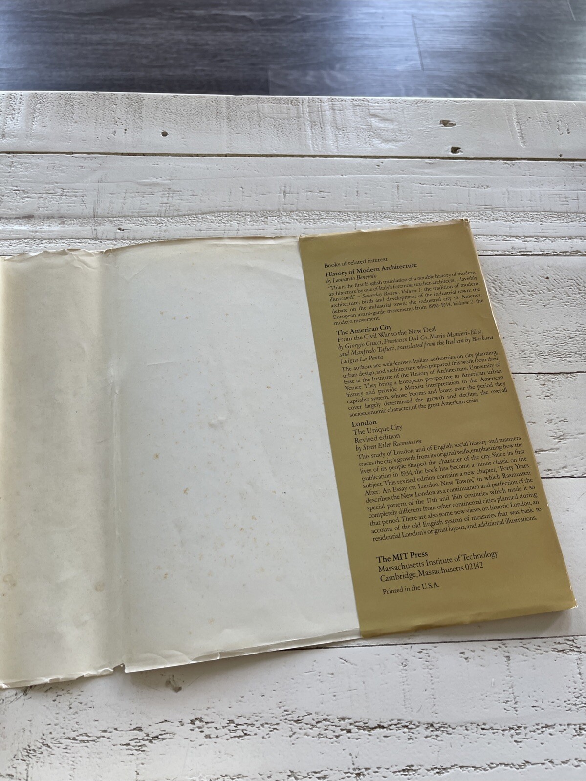 The History of the City by Leonardo Benevolo (1988 4th Printing, HC w/ DJ)