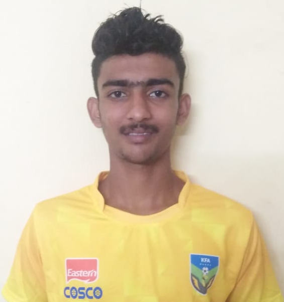 Vishnu P V, First Year B A Economics, Represented Kerala Football Team in the Santhosh Trophy Tournament for the year 2019-20
