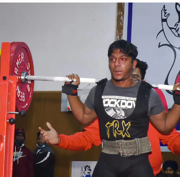 Dipin K P, First Year BA English Student, Won the Silver Medal in the Kannur University Intercollegiate Men’s Powerlifting Competition (66 kg category) Held at Government Brennan College.